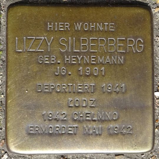 Stolperstein en memoria de Lizzy Silberberg