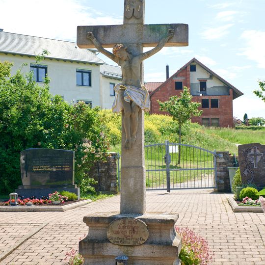 Friedhofskreuz Nähe Sommerrain in Gaukönigshofen