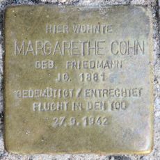 Stolperstein dedicated to Margarethe Cohn