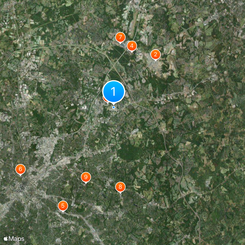 University of North Carolina at Charlotte Map