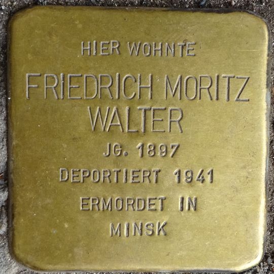 Stolperstein à la mémoire de Friedrich Moritz Walter