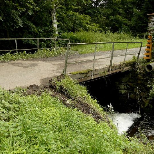 Most přes Stříbrný potok ve Stříbrné u čp. 695