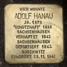 Stolperstein dedicated to Adolf Hanau