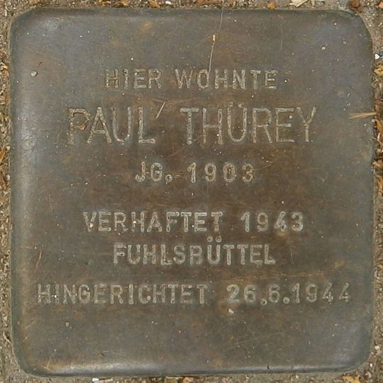Stolperstein en memoria de Paul Thürey
