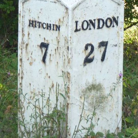 Milepost At Junction Of Driver's End Lane And Park Lane