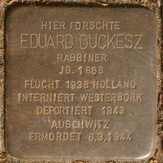 Stolperstein à la mémoire d’Eduard Duckesz