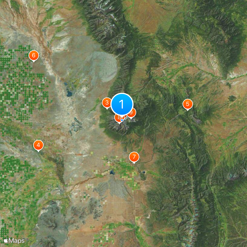 Sangre de Cristo Mountains Map