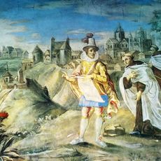 Чытанне маршалкам папскай булы на будаўніцтва манастыроў у Магілёве ў XVIII стагоддзі