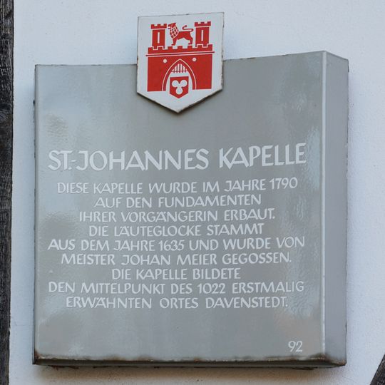 Stadttafel St. Johannes Kapelle