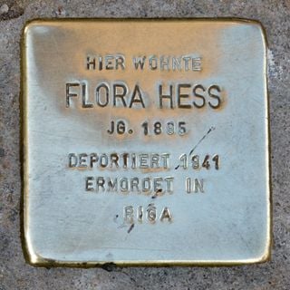 Stolperstein dedicated to Flora Hess