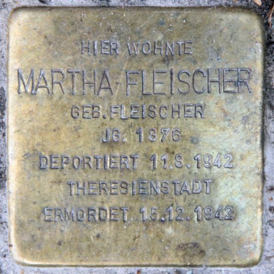 Stolperstein dedicated to Martha Fleischer