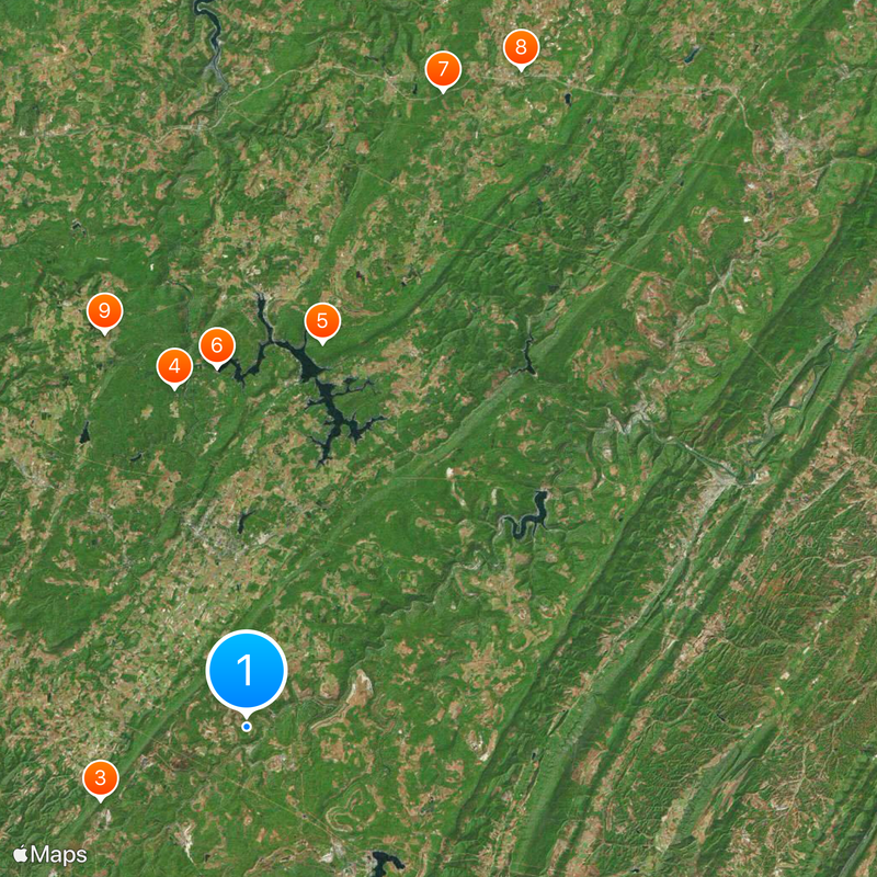 Garrett County Kaart