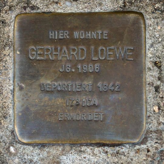 Stolperstein en memoria de Gerhard Loewe