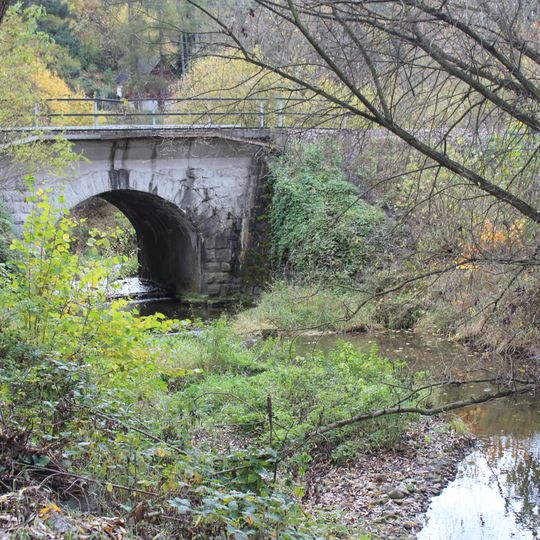 Railway bridge over the Svinařský potok in Zadní Třebaň