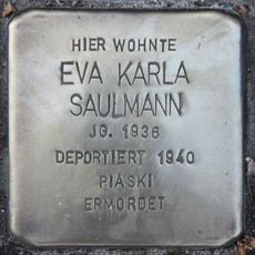 Stolperstein dedicated to Eva Karla Saulmann