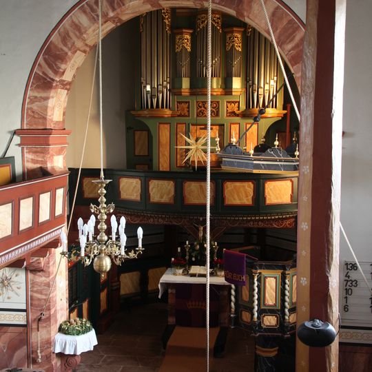 Orgel der evangelische Dorfkirche - Kirchhain-Kleinseelheim