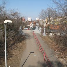 Bridge of Nad kapličkou street over railway line