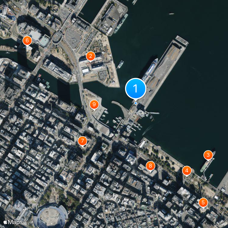 Port de Yokohama Carte