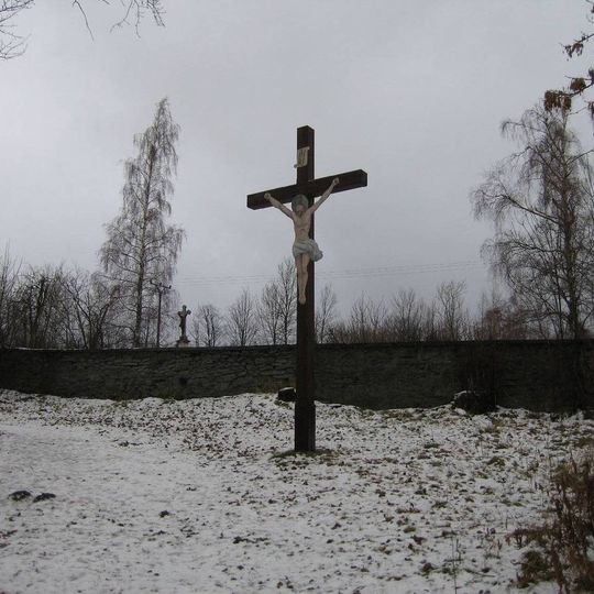 Boží muka u bývalého hřbitova v Nové Vsi u Rýmařova