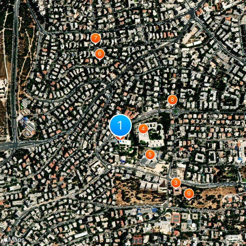 President of Israel Map