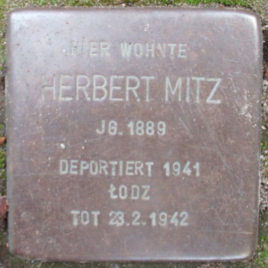Stolperstein dedicated to Herbert Mitz