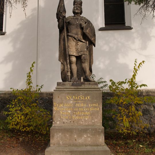 Statue of Saint Wenceslaus at Saints Peter and Paul church in Semily