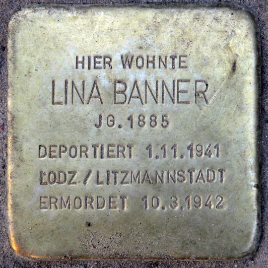 Stolperstein en memoria de Lina Banner