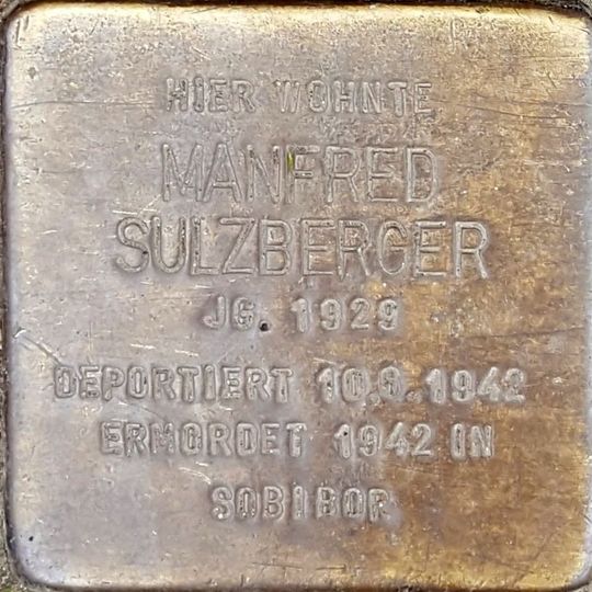 Stolperstein à la mémoire de Manfred Sulzberger