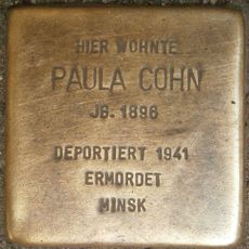 Stolperstein dedicated to Paula Cohn