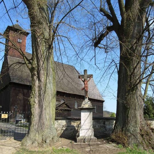 Kříž v Žárové u kostela svatého Martina