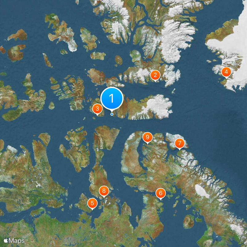 Beechey Island Karte