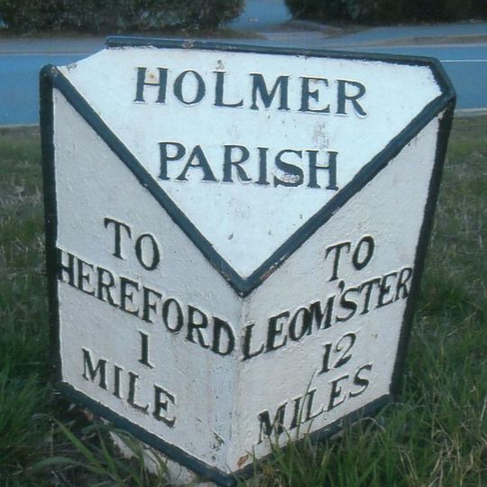 Milepost, Holmer Road, opp. warehouse