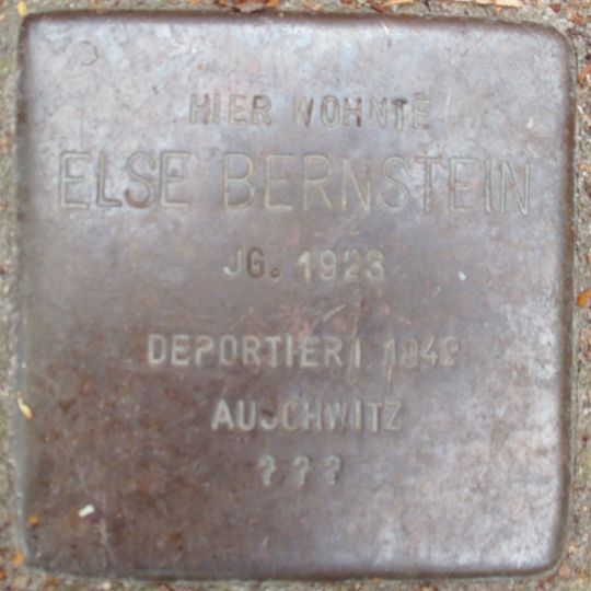 Stolperstein dedicated to Else Bernstein