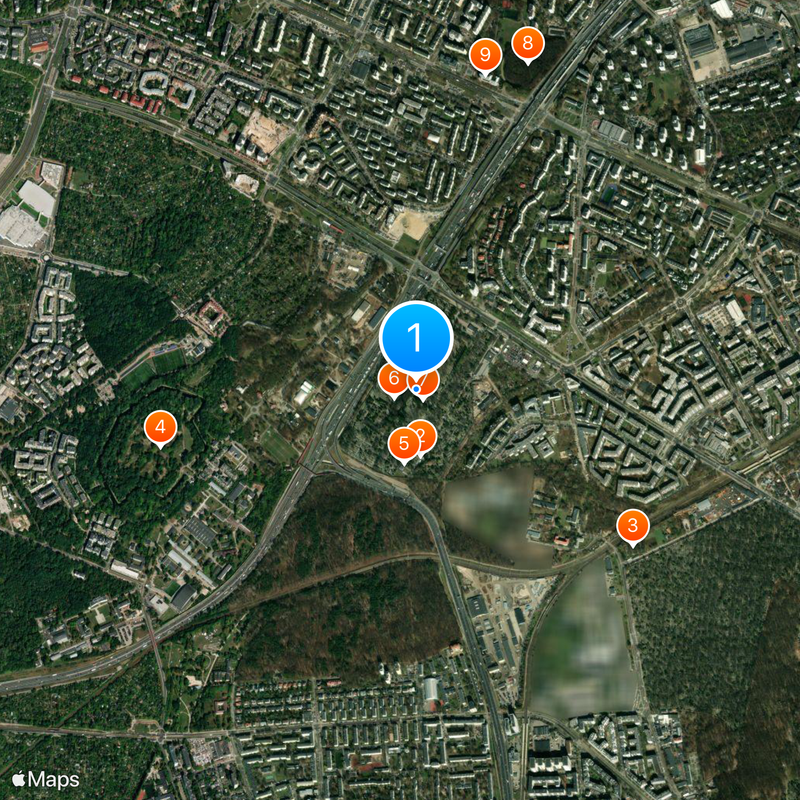 Powązki Military Cemetery Map