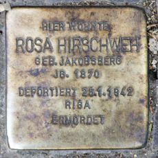 Stolperstein dedicated to Rosa Hirschweh