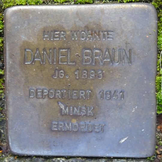 Stolperstein en memoria de Daniel Braun