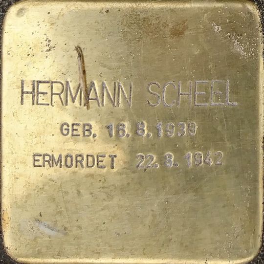Stolperstein dedicated to Hermann Scheel