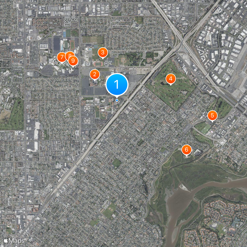 Vanguard University of Southern California Map