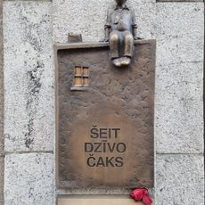 Commemorative plaque to Aleksandrs Caks