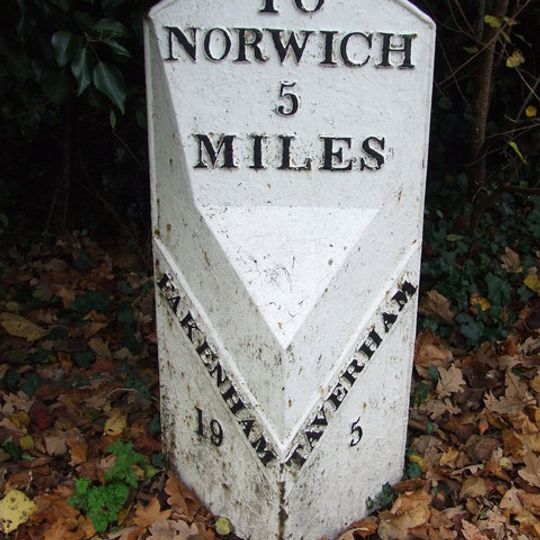Milepost, Fakenham Road, opp. No. 230