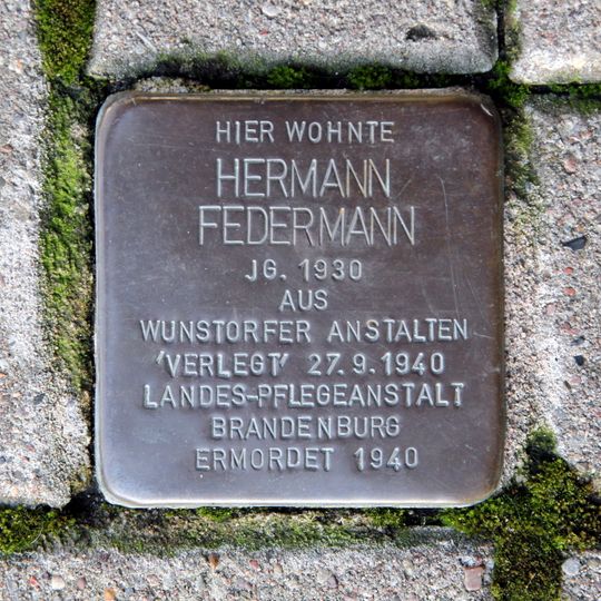 Stolperstein dedicated to Hermann Federmann