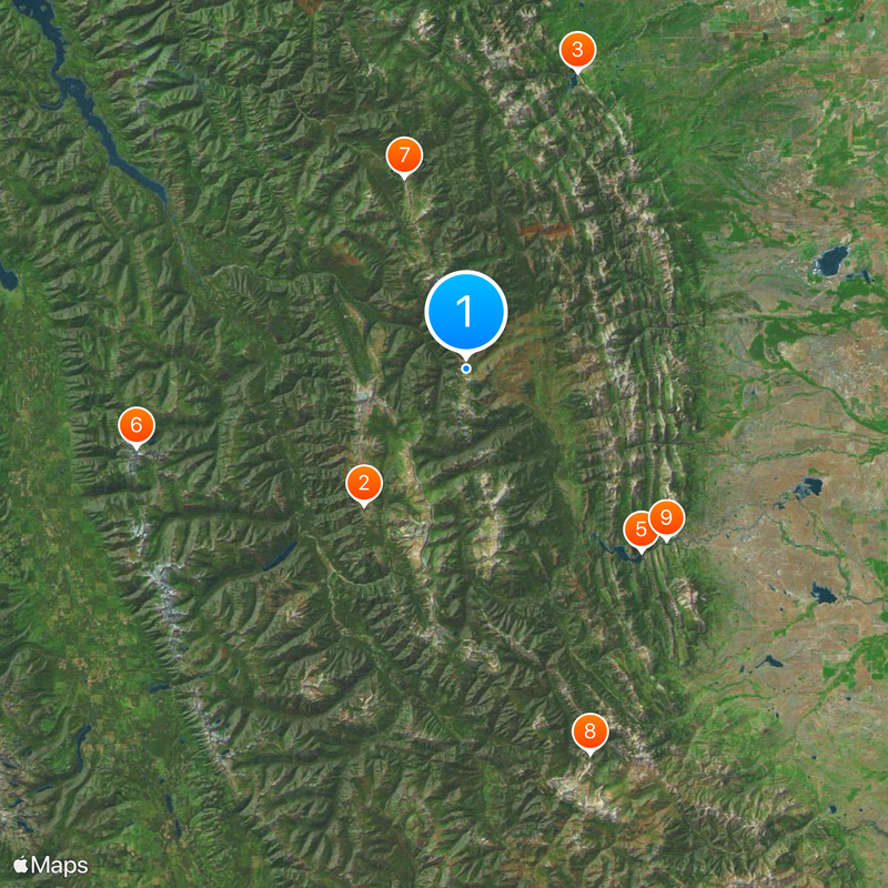 Bob Marshall Wilderness Map