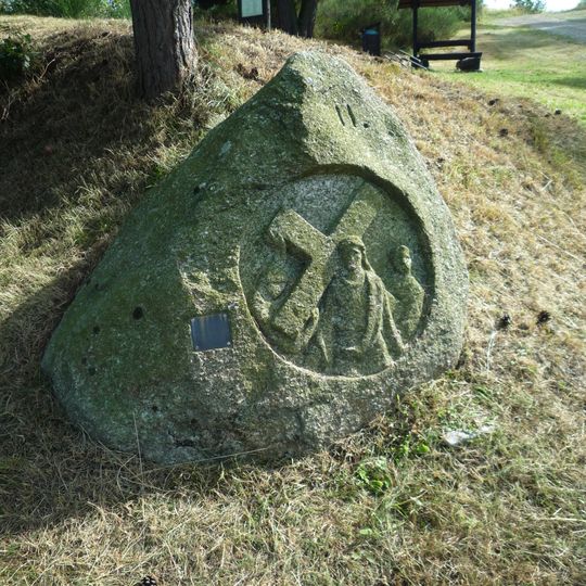 Kámen u křížové cesty u Kuníčku - 2. zastavení