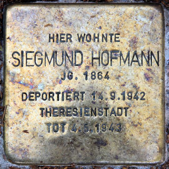 Stolperstein en memoria de Siegmund Hofmann