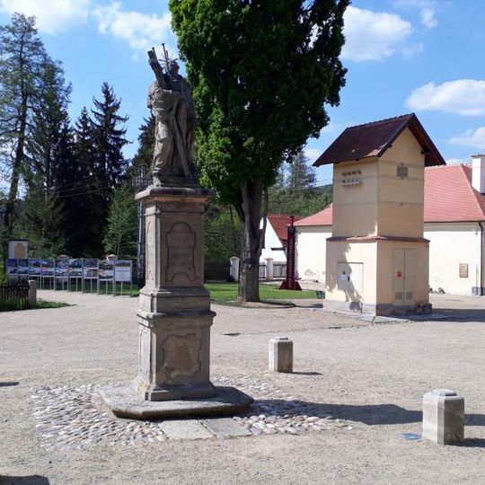 Statue of Saint Bernard of Clairvaux in Plasy