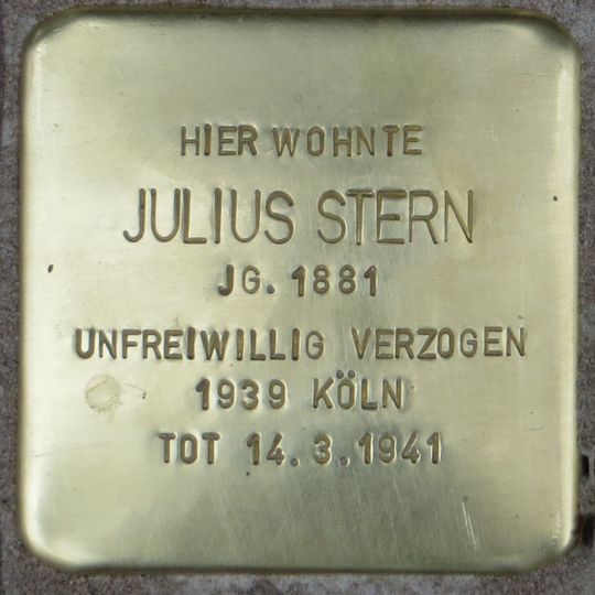 Stolperstein à la mémoire de Julius Stern