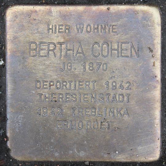 Stolperstein en memoria de Bertha Cohen