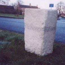 Guidestone, Great Crakehall, on village green, at minor X rds, S end of village