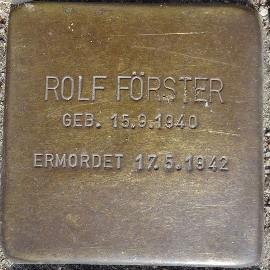Stolperstein en memoria de Rolf Förster