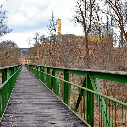 Lávka přes Ohři u elektrárny Tisová